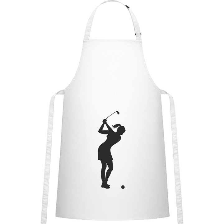 Golfing Woman Delantal de cocina contain pic