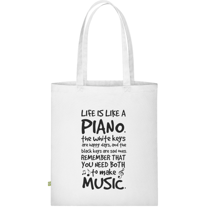Life Is Like A Piano Stofftasche contain pic