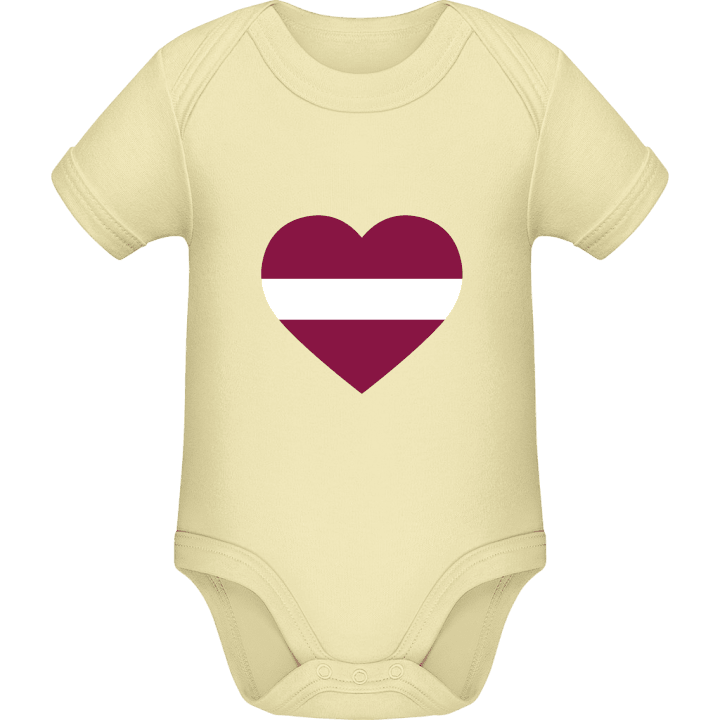 Latvia Heart Flag Baby Romper contain pic
