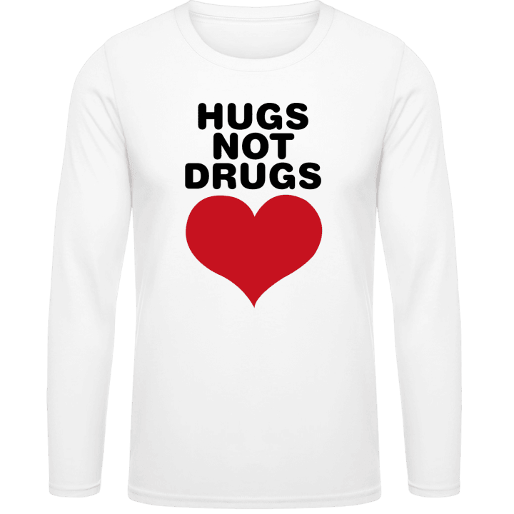 Hugs Not Drugs Shirt met lange mouwen contain pic
