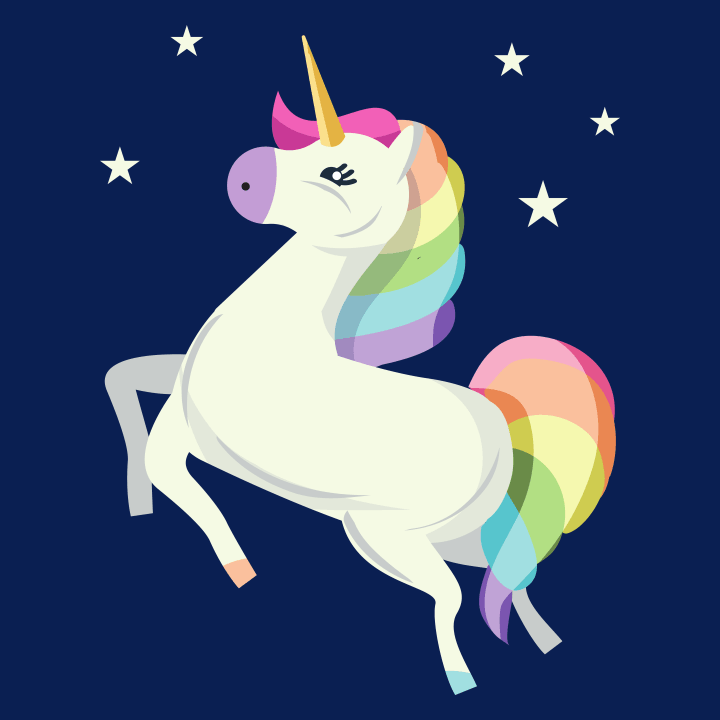 Unicorn With Stars T-shirt til børn 0 image