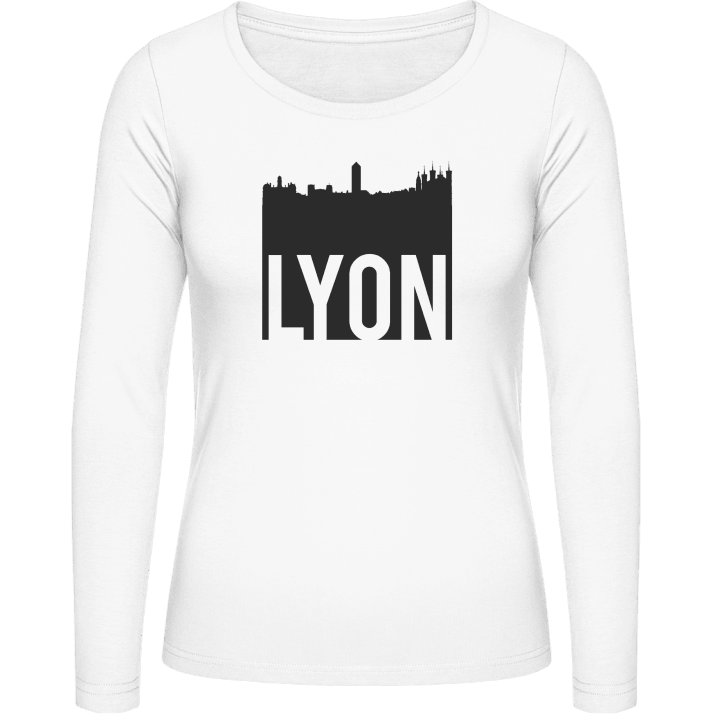 Lyon City Skyline Langermet skjorte for kvinner contain pic
