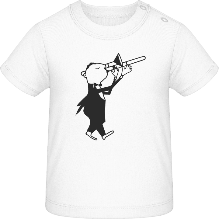 Trombonist Illustration Camiseta de bebé contain pic