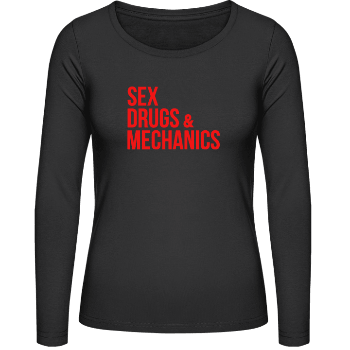 Sex Drugs Mechanics Camisa de manga larga para mujer contain pic