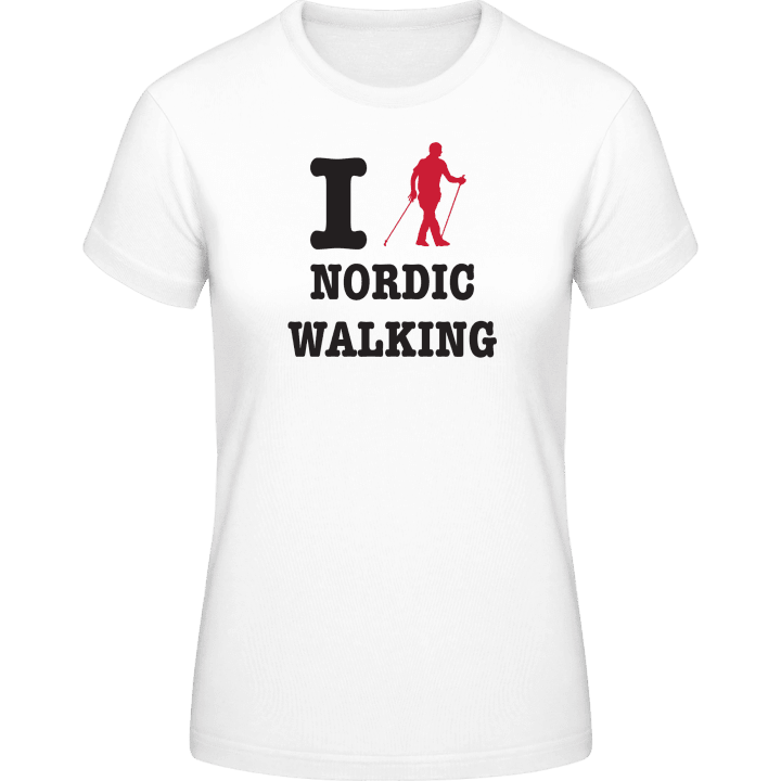 I Love Nordic Walking T-skjorte for kvinner contain pic