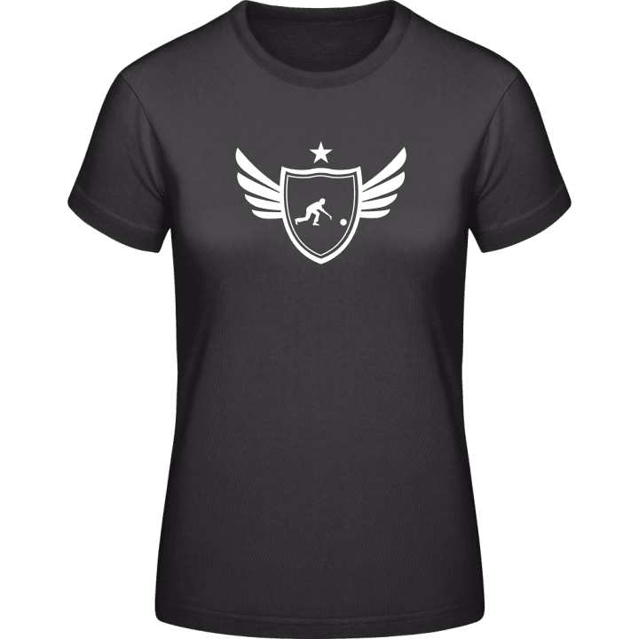 Bowling Player Winged T-shirt för kvinnor contain pic