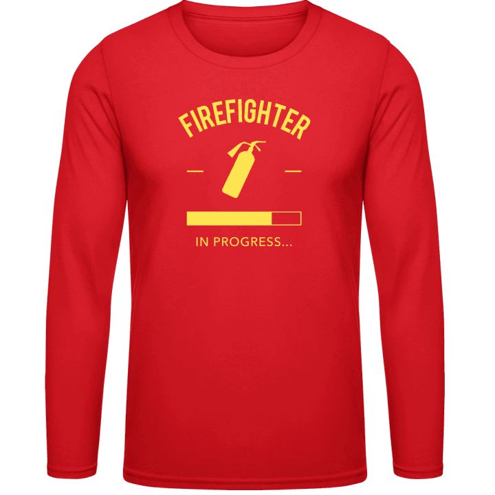 Firefighter in Progress T-shirt à manches longues contain pic