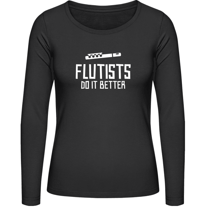 Flutists Do It Better Langermet skjorte for kvinner contain pic