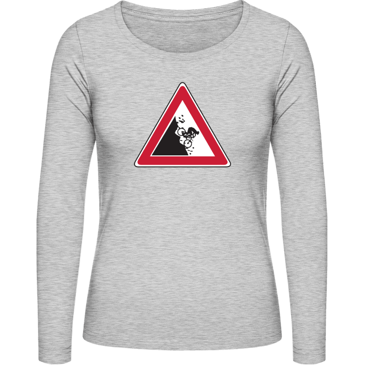 Mountain Biker Sign Langermet skjorte for kvinner contain pic