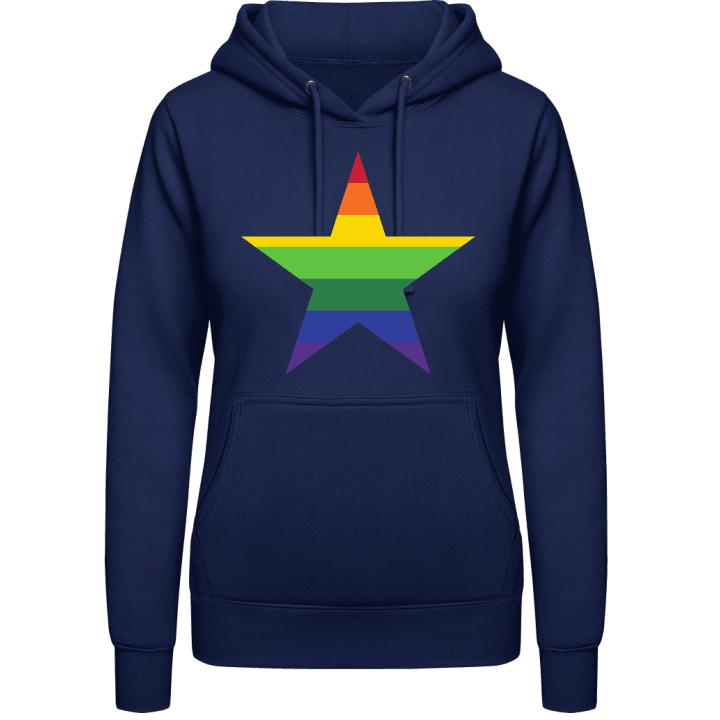 Rainbow Star Felpa con cappuccio da donna contain pic