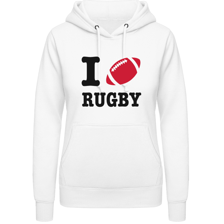 I Love Rugby Felpa con cappuccio da donna contain pic