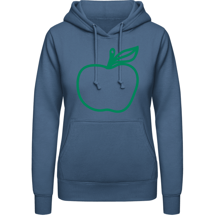 Green Apple With Leaf Women Hoodie contain pic