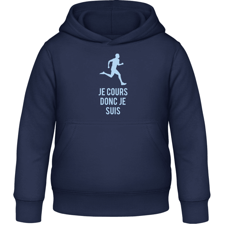 Je cours donc je suis Kids Hoodie contain pic