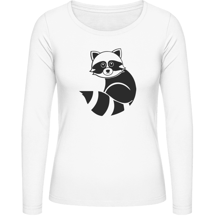 Raccoon Outline Langermet skjorte for kvinner 0 image