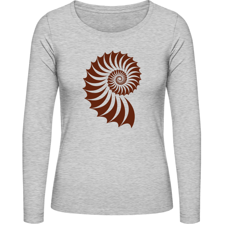 Prehistoric Shell Fossil Vrouwen Lange Mouw Shirt 0 image