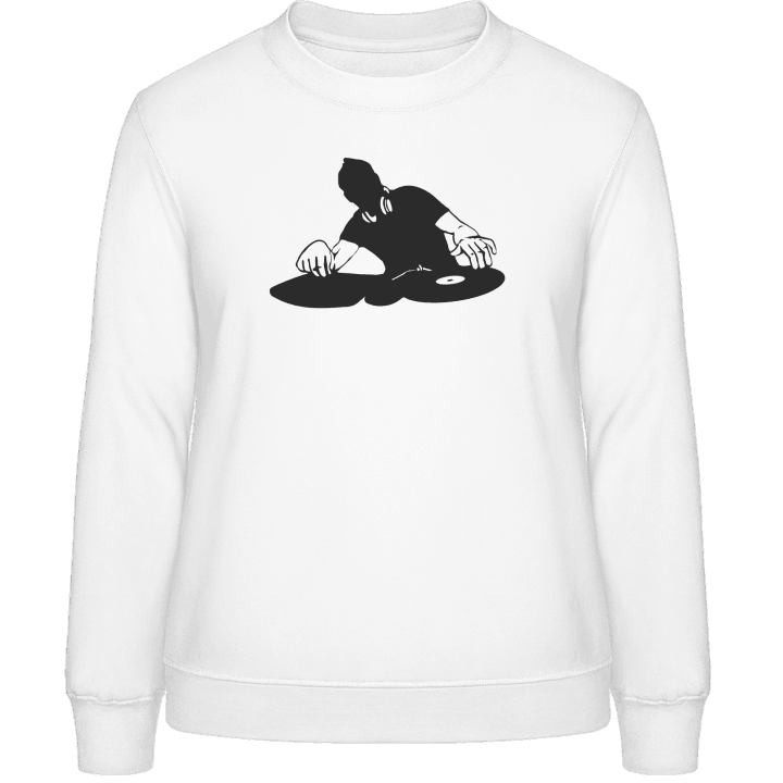 DeeJay Scratching Action Frauen Sweatshirt contain pic