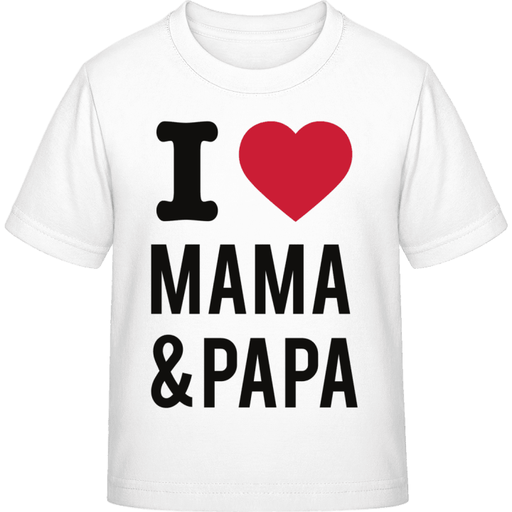 I Love Mama & Papa T-shirt för barn 0 image
