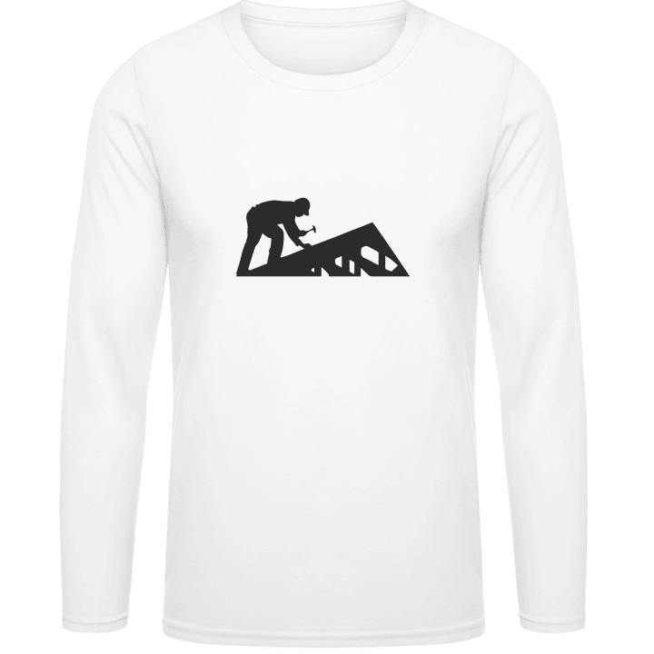 Roof Repairman Silhouette Long Sleeve Shirt contain pic