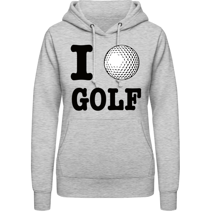 I Love Golf Felpa con cappuccio da donna contain pic