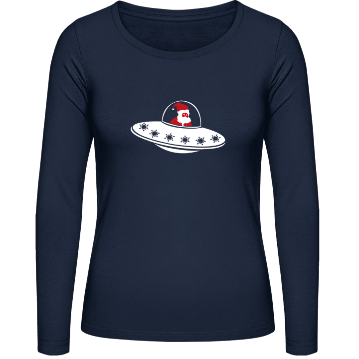 Santa Spaceship Kvinnor långärmad skjorta 0 image
