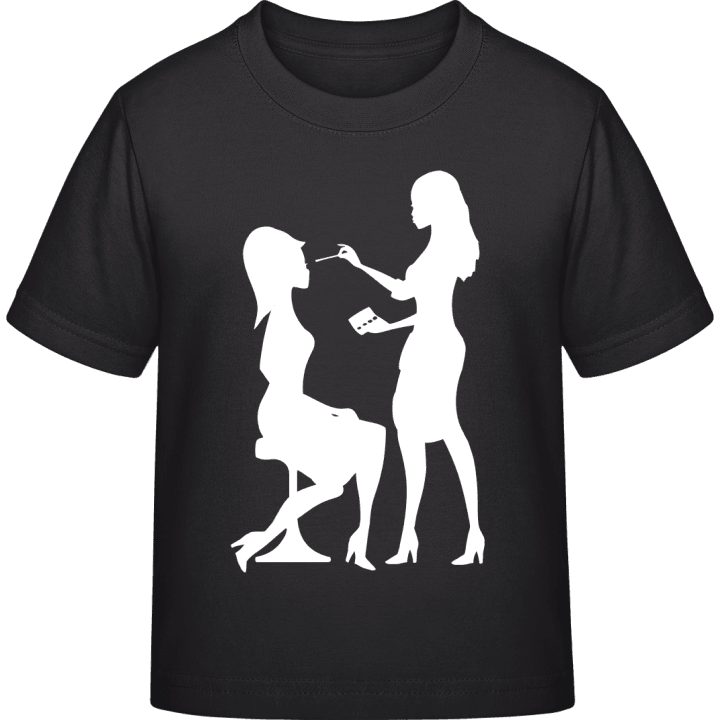 Beautician Silhouette T-shirt för barn contain pic