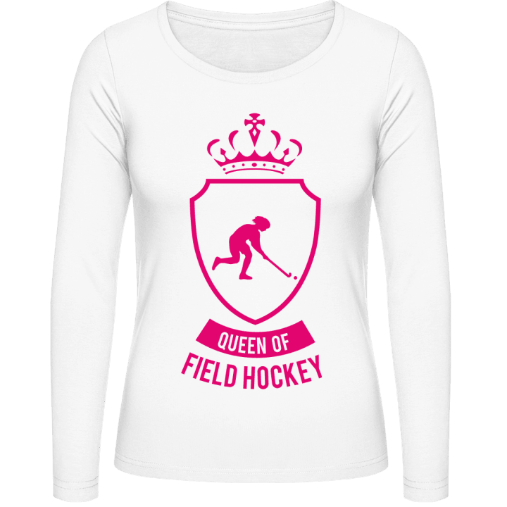 Queen Of Field Hockey Kvinnor långärmad skjorta contain pic