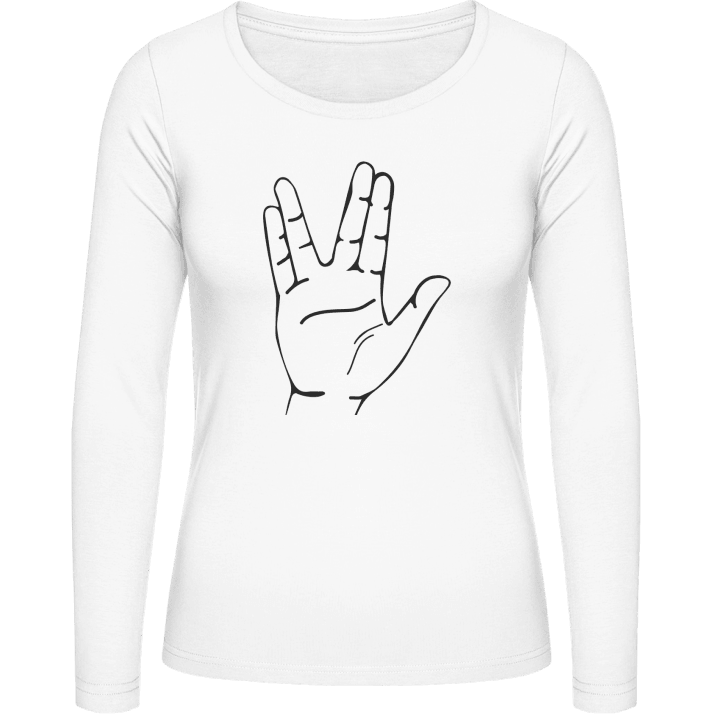 Live Long And Prosper Hand Sign Frauen Langarmshirt 0 image