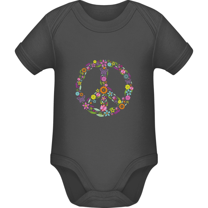 Peace Sign with Flowers Baby Romper contain pic