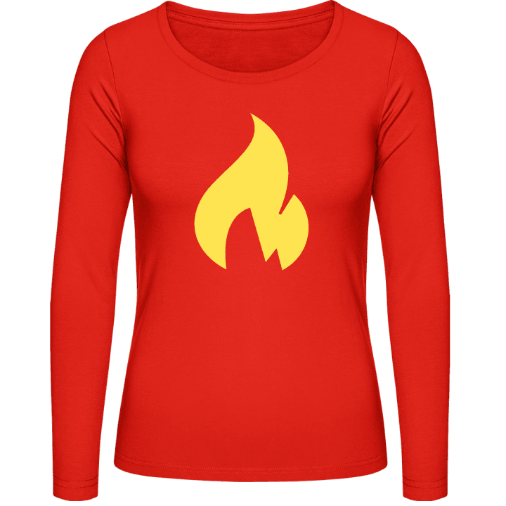 Flame Kvinnor långärmad skjorta contain pic