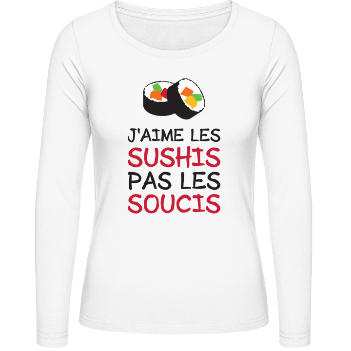J'aime Les Sushis Pas Les Soucis Langermet skjorte for kvinner contain pic