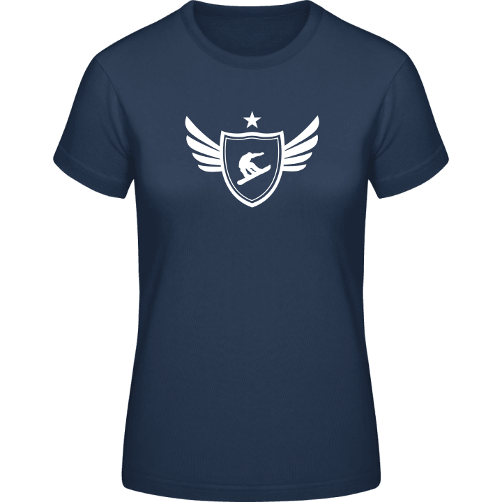 Snowboarder Winged Frauen T-Shirt contain pic