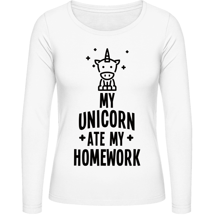 My Unicorn Ate My Homework Langærmet skjorte til kvinder 0 image