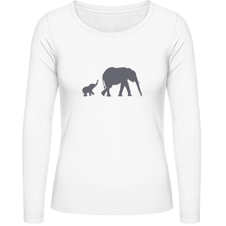 Elephants Illustration Langærmet skjorte til kvinder 0 image