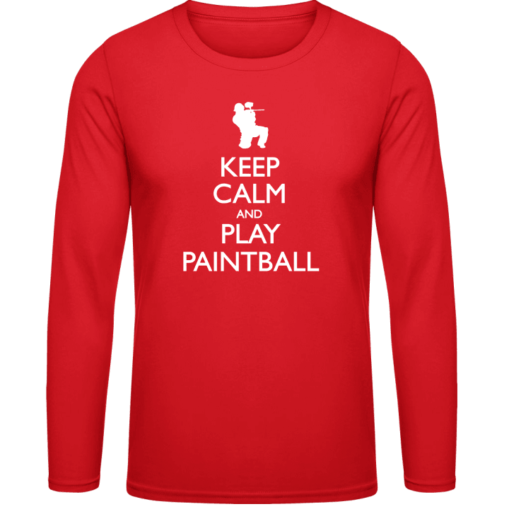 Keep Calm And Play Paintball Langermet skjorte contain pic