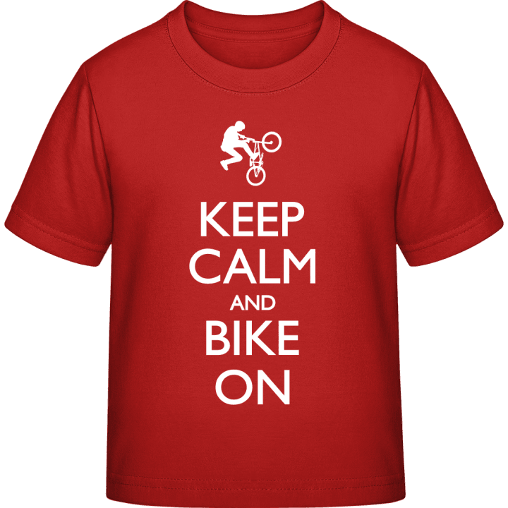 Keep Calm and Bike on BMX Maglietta per bambini contain pic