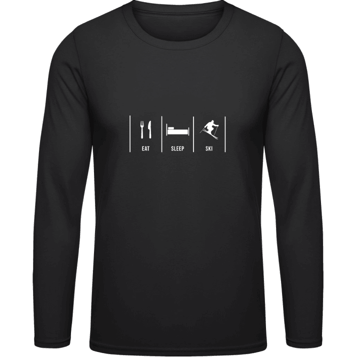 Eat Sleep Skiing T-shirt à manches longues contain pic