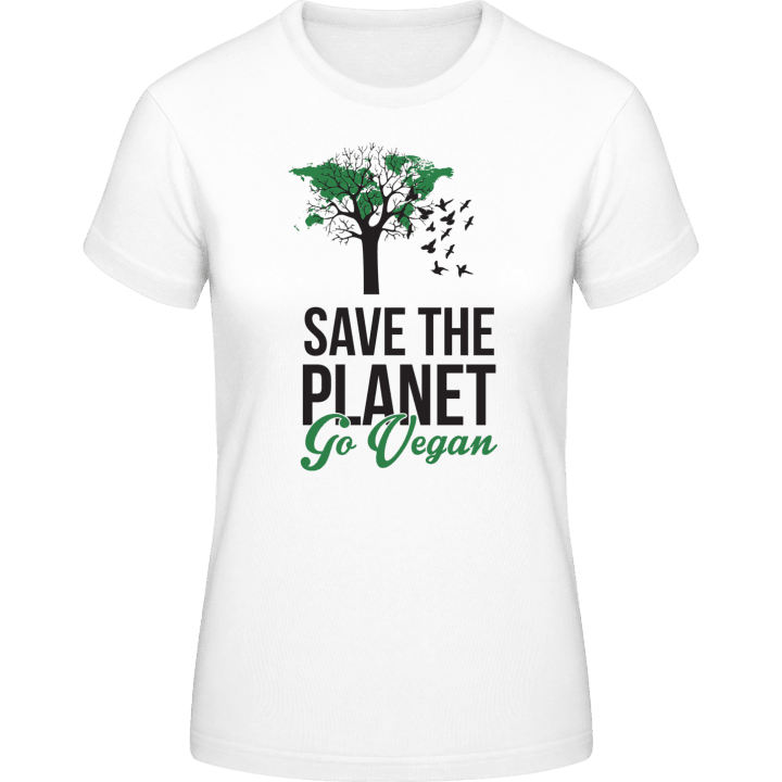 Save The Planet Go Vegan T-skjorte for kvinner 0 image