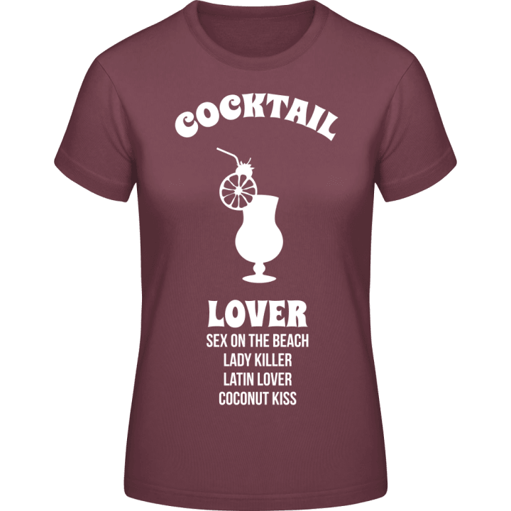Cocktail Lover T-skjorte for kvinner contain pic