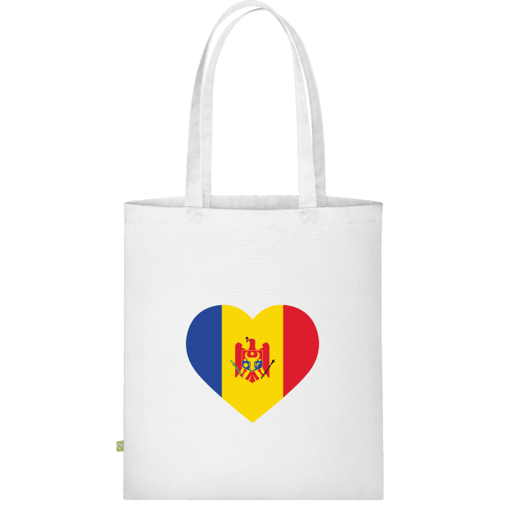 Moldova Heart Flag Väska av tyg contain pic