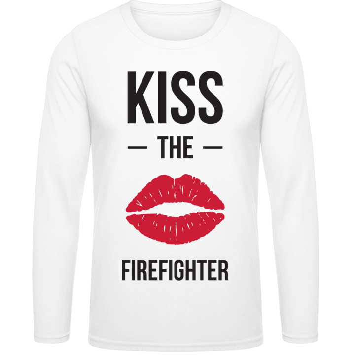 Kiss The Firefighter Långärmad skjorta contain pic