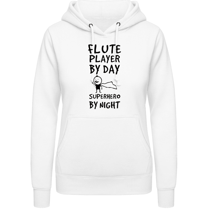 Flute Player By Day Superhero By Night Sudadera con capucha para mujer contain pic
