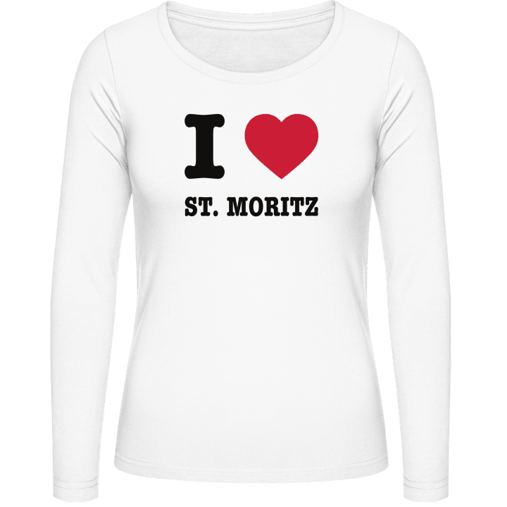 I Love St. Moritz Vrouwen Lange Mouw Shirt contain pic