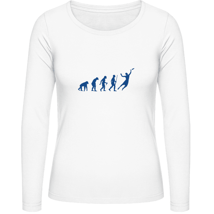 Frisbee Evolution Frauen Langarmshirt contain pic