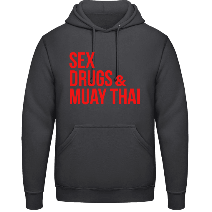 Sex Drugs And Muay Thai Felpa con cappuccio contain pic