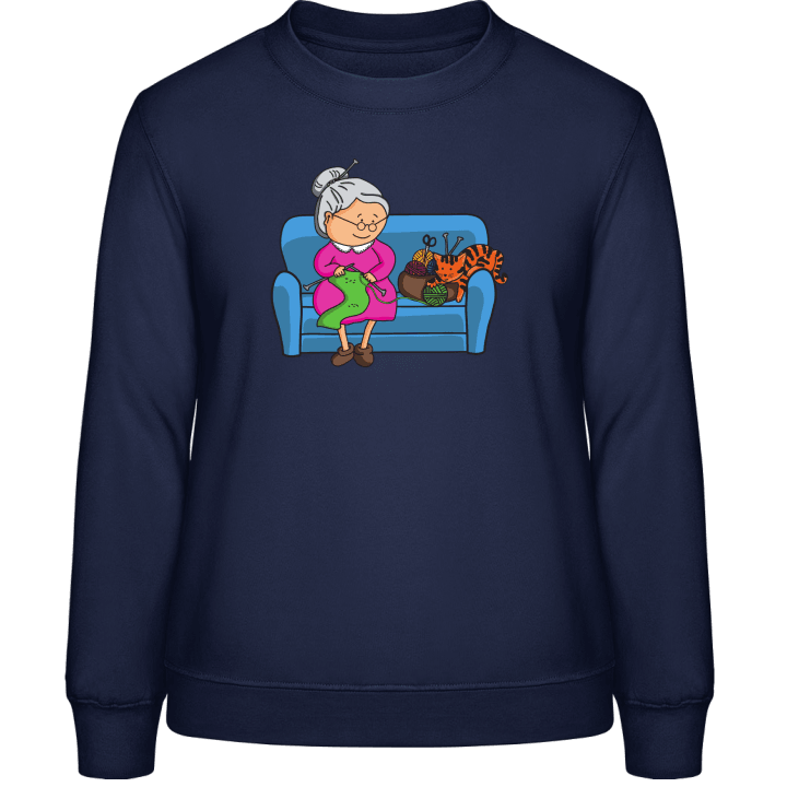 Grandma Knitting Comic Frauen Sweatshirt 0 image