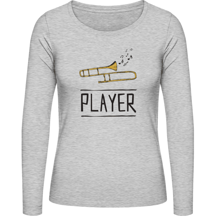 Trombone Player Vrouwen Lange Mouw Shirt contain pic