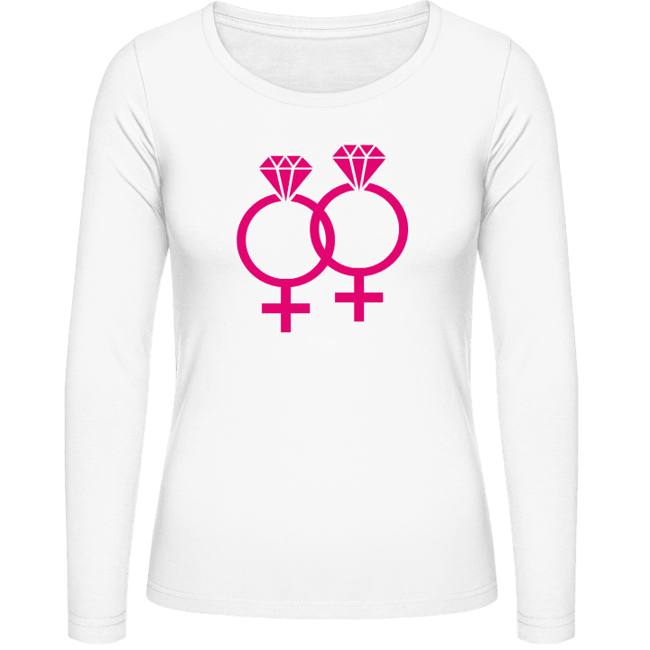 Gay Marriage Lesbians Camisa de manga larga para mujer contain pic