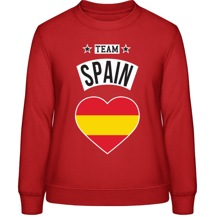 Team Spain Heart Frauen Sweatshirt contain pic