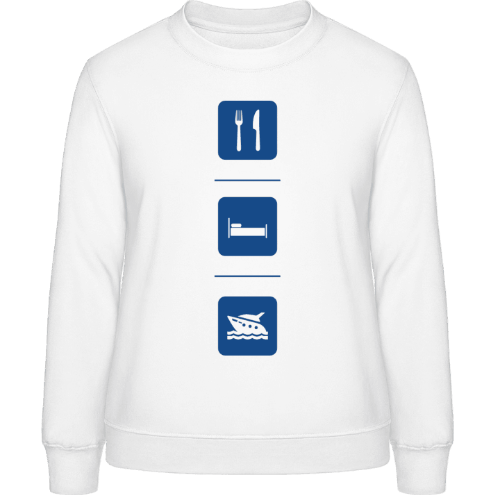 Eat Sleep Ship Sweatshirt för kvinnor contain pic