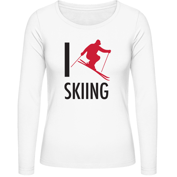 I Love Skiing Langermet skjorte for kvinner contain pic